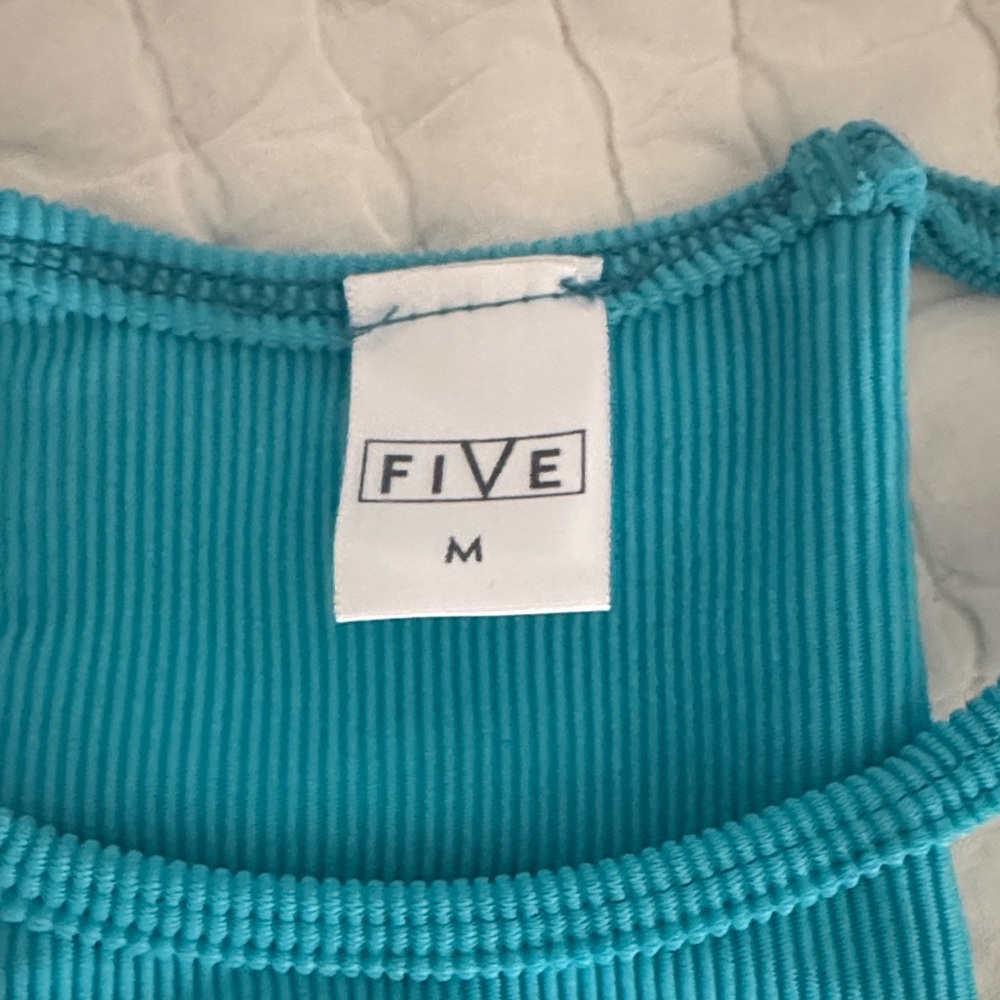 Teal Ribbed Tank Top - Picture 4 of 4